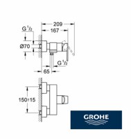 GROHE QUADRA MONOMANDO DUCHA